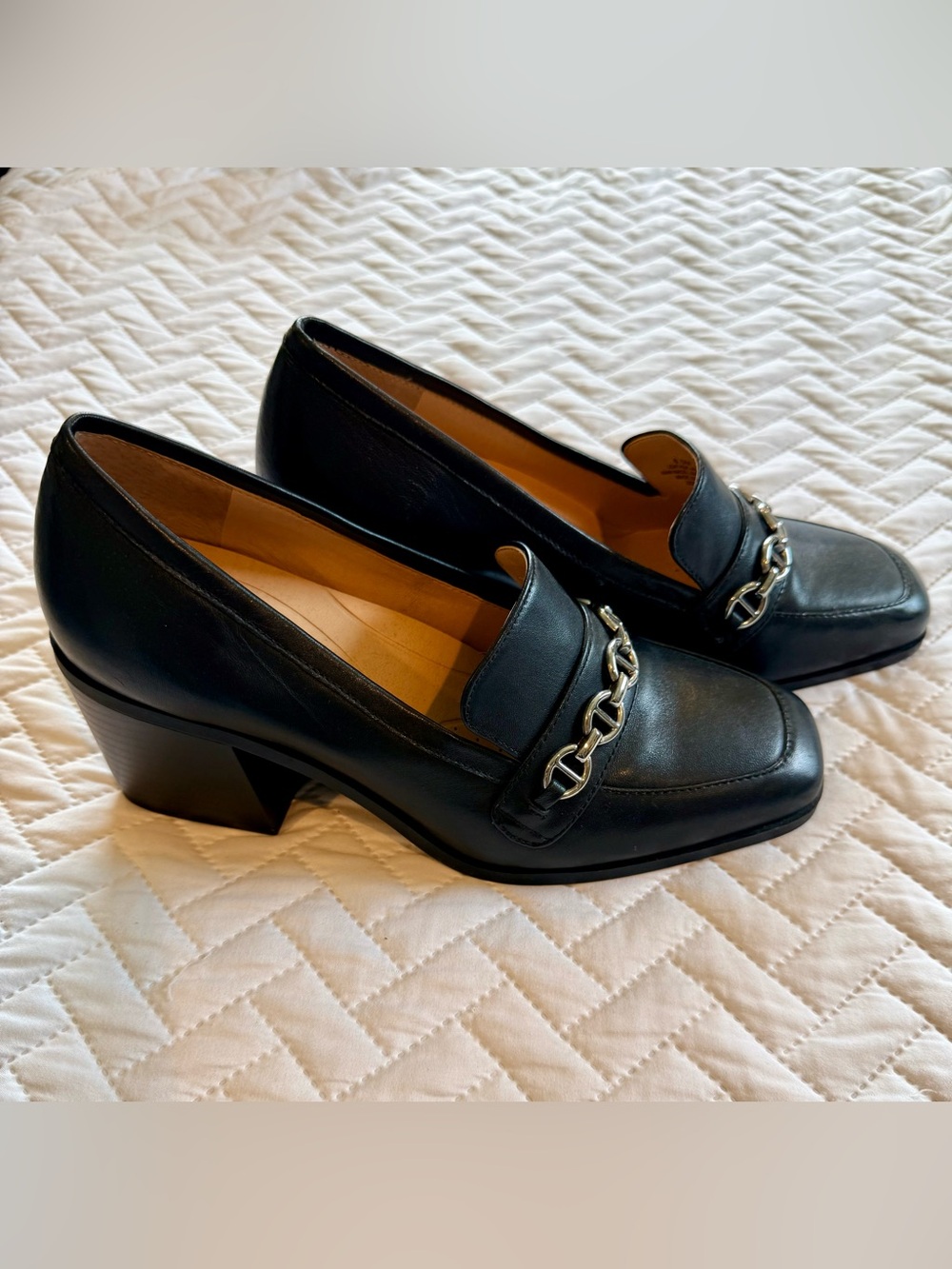 Alex Marie block heel loafers